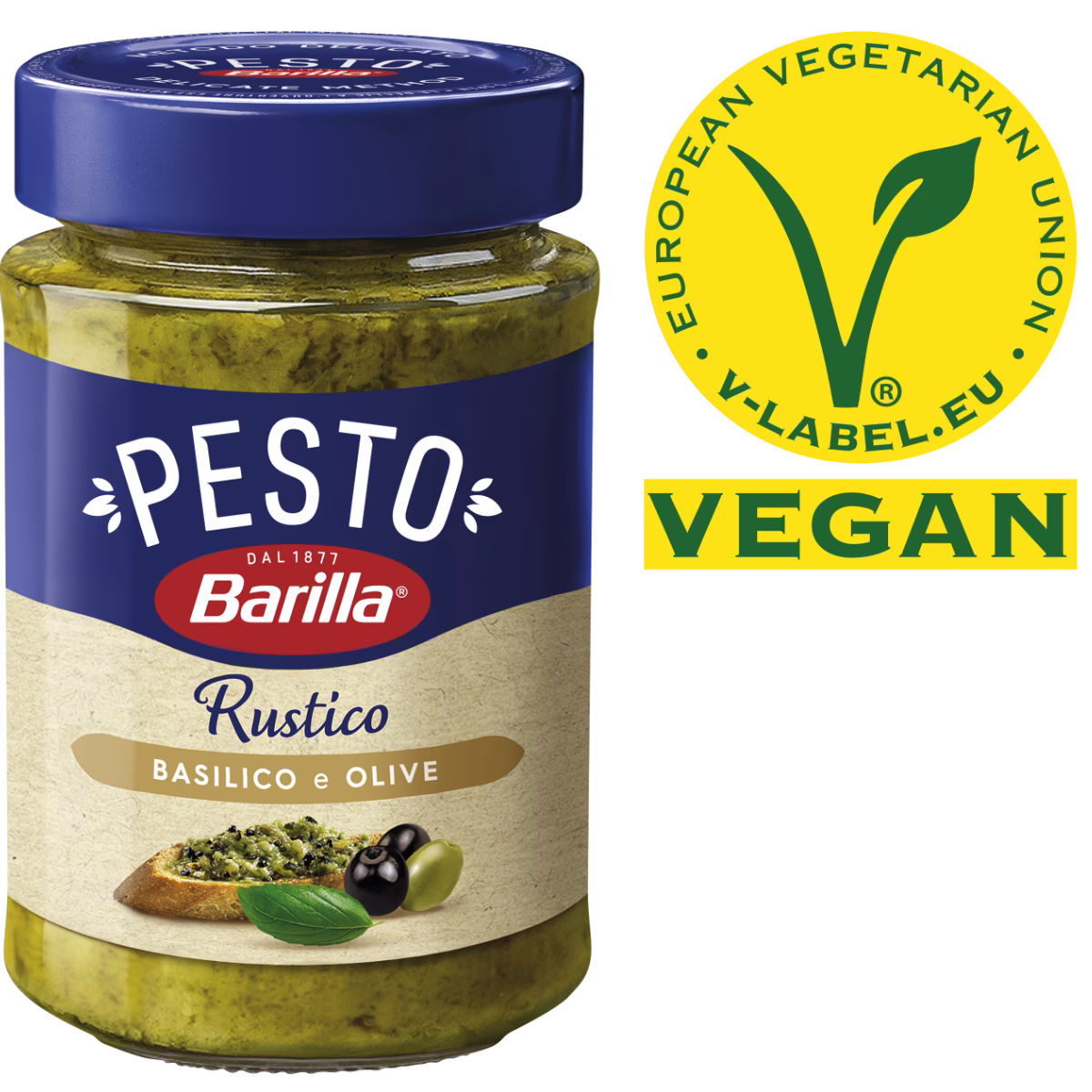 Barilla Pesto Rustico mit Oliven Barilla Pesto Rustico Basilico & Olive 200 g