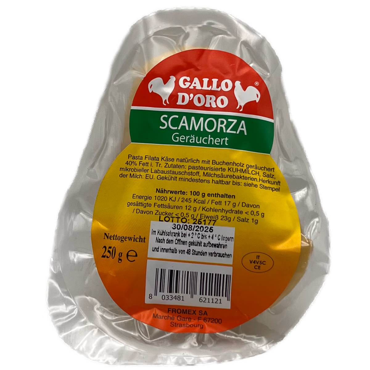 Gallo D'oro Scamorza affumicata Gallo d'Oro Scamorza geräuchert 250 g