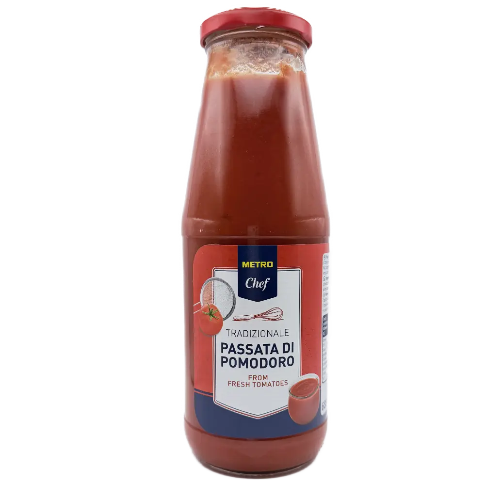 METRO Chef Passata 680g in der Flasche für feine und samtige Tomatensaucen