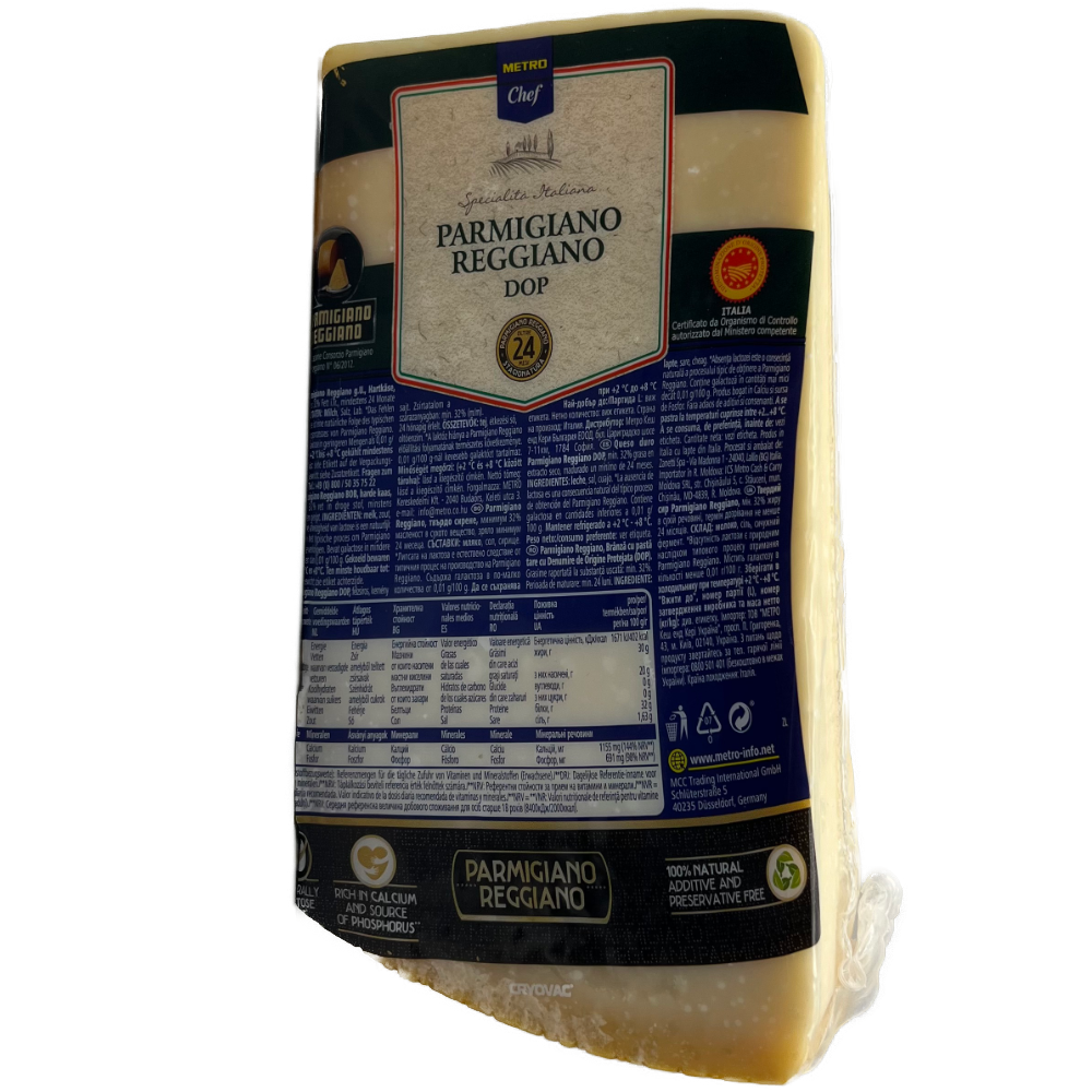 Parmigiano Reggiano Front Parmigiano Reggiano D.O.P. 24 Monate 1KG