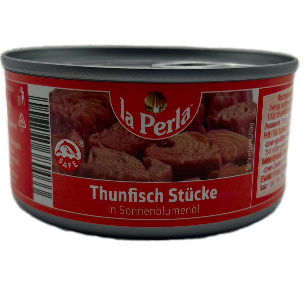 La Perla Thunfischstücke in Sonnenblumenöl 185 g
