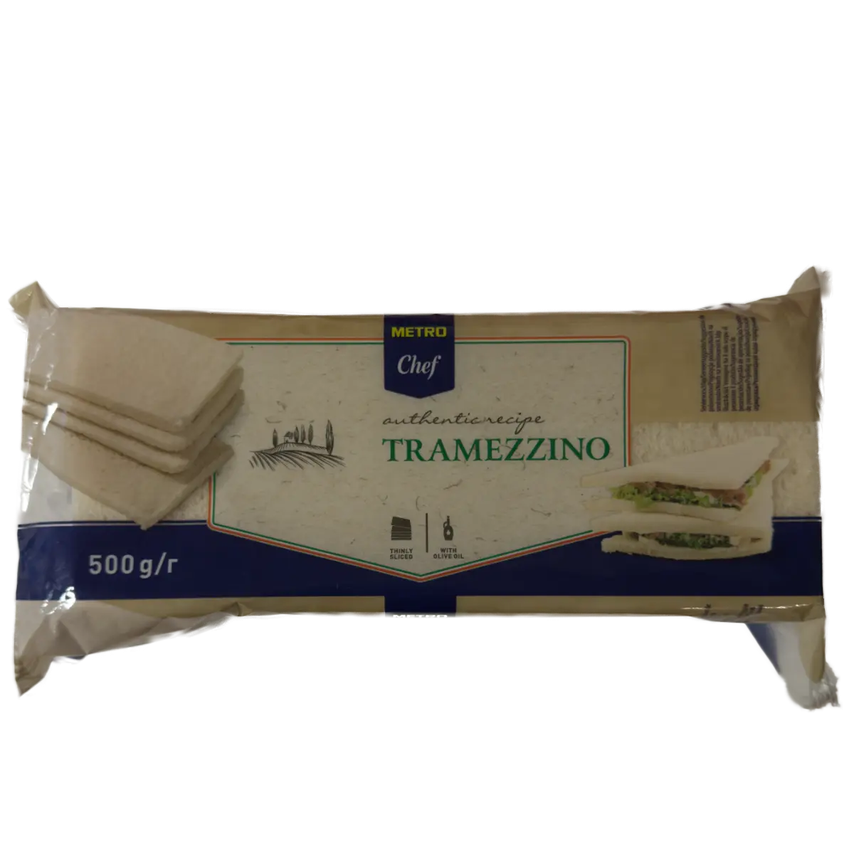 Tramezzini Brot, Weißbrot ohne Kruste, Italienische Sandwiches, Tramezzini Scheiben