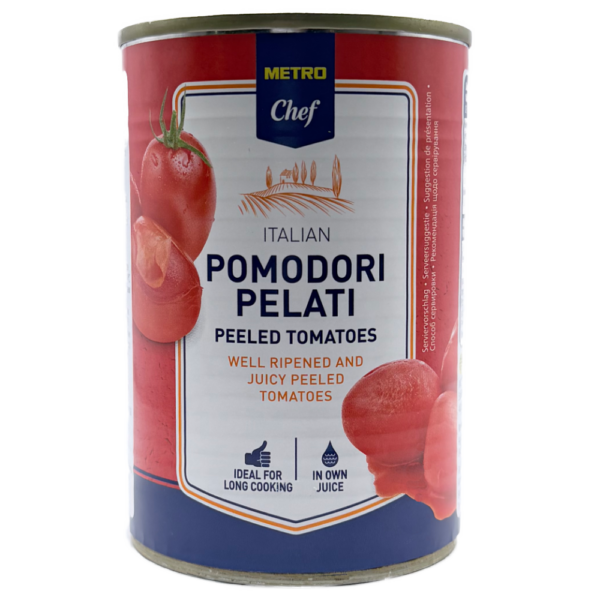 METRO Chef Pomodori Pelati 400g in der Dose für authentische italienische Saucen